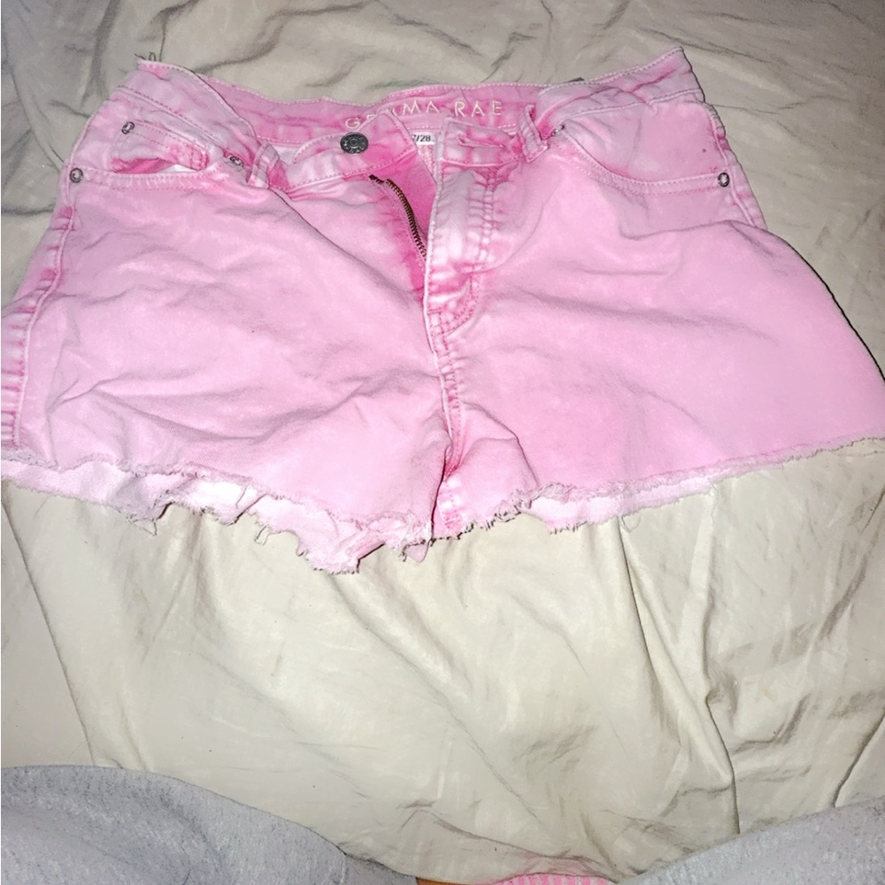 Pink Denim Shorts